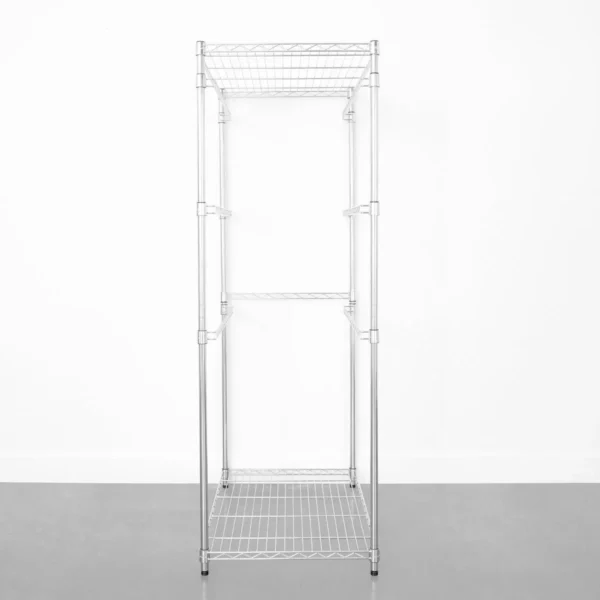 SafeRacks Storage Bin Rack, 5-Shelf, 23”W x 31”D x 68”H, Silver