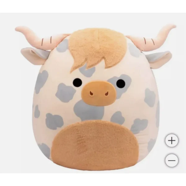 Squishmallows Jumbo 24” Plush Borsa Spotted Highland Gray Cow